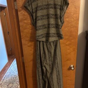 Green and black jumpsuit